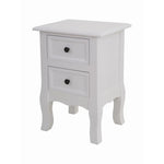 French Bedside Table Nightstand White Set of 2 - Furniture > Bedroom