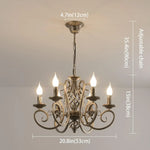 French Country Chandelier 6 Lights Rustic - Home & Garden > Lighting