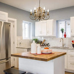 French Country Chandelier 6 Lights Rustic - Home & Garden > Lighting