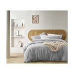 French Linen Silver Quilt Cover by Vintage Design Homeware King - Furniture > Bar Stools & Chairs > Arm Chairs &