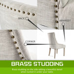 French Provincial Dining Chair Oak Leg AMOUR CREAM - Furniture > Bar Stools & Chairs