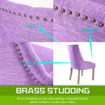 French Provincial Dining Chair Oak Leg AMOUR VIOLET - Furniture > Bar Stools & Chairs