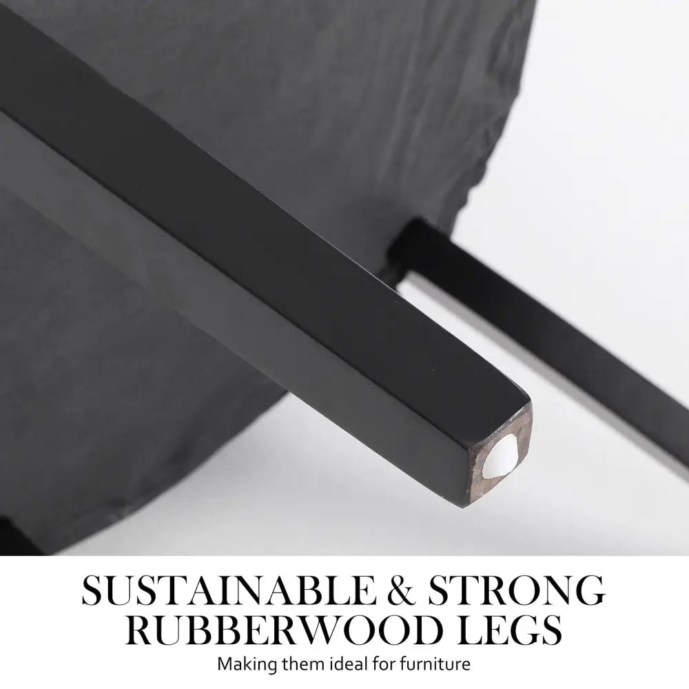 French Provincial Dining Chair Ring Studded Velvet Rubberwood Leg LISSE BLACK - Furniture > Bar Stools & Chairs