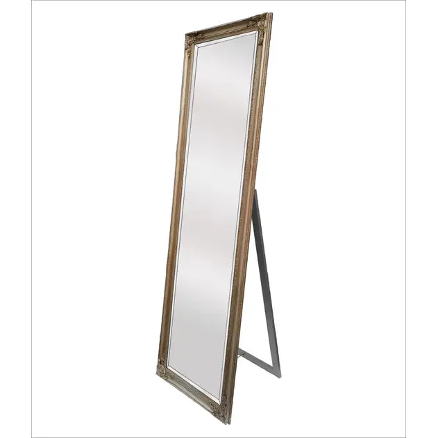 French Provincial Ornate Mirror - Antique Champagne - Free Standing 50cm x 170cm - Home & Garden > Decor