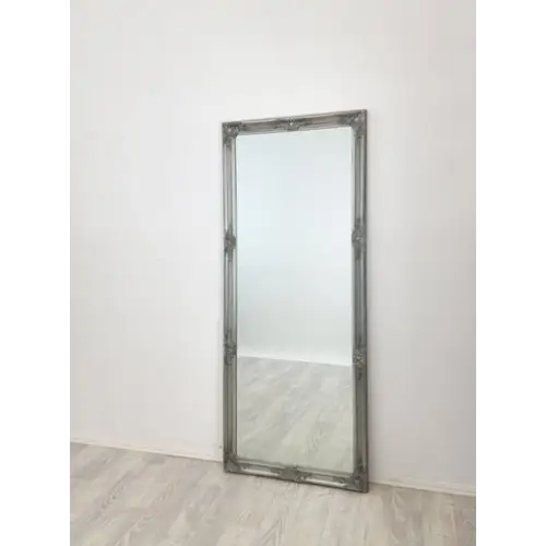 French Provincial Ornate Mirror - Antique Silver - Medium 70cm x 170cm - Home & Garden > Decor