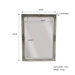 French Provincial Ornate Mirror - Antique Silver - Small 80cm x 110cm - Home & Garden > Decor > Mirrors