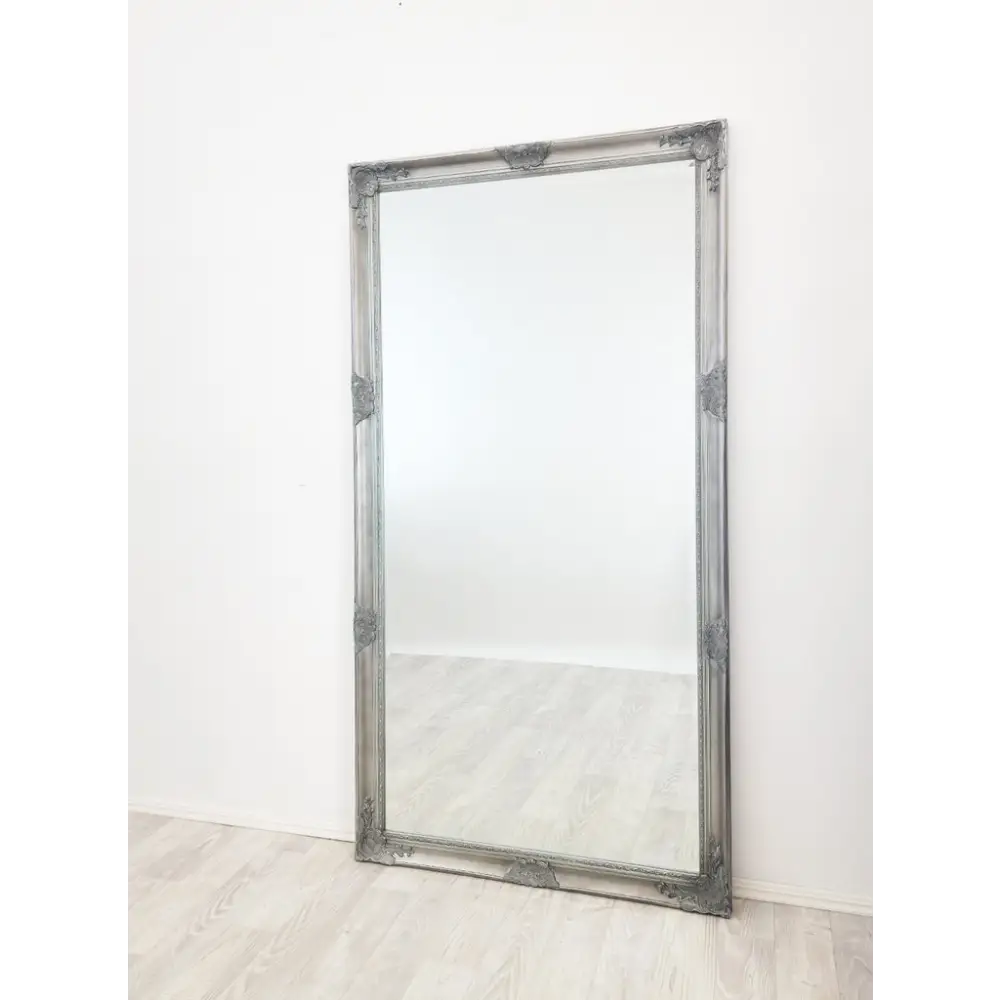 French Provincial Ornate Mirror - ANTIQUE SILVER- X Large 100cm x 190cm - Home & Garden > Decor