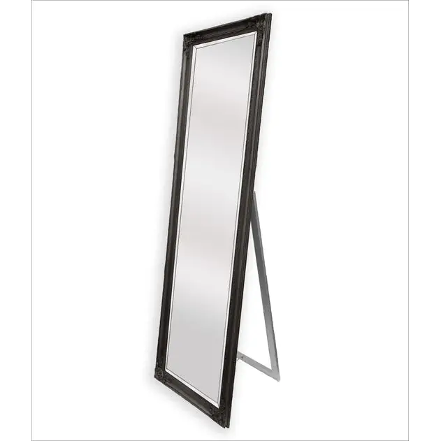 French Provincial Ornate Mirror - Black - Free Standing 50cm x 170cm - Home & Garden > Decor