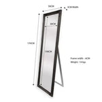 French Provincial Ornate Mirror - Black - Free Standing 50cm x 170cm - Home & Garden > Decor