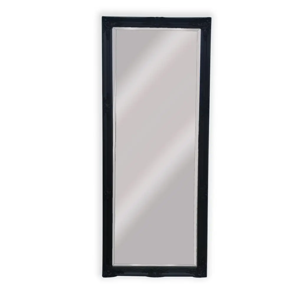 French Provincial Ornate Mirror - Black - Medium 70cm x 170cm - Home & Garden > Decor