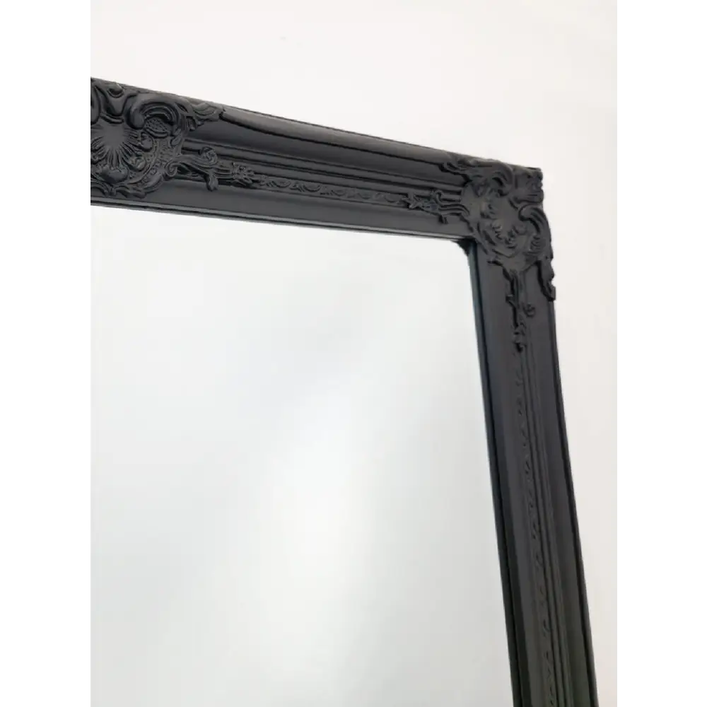 French Provincial Ornate Mirror - Black - Medium 70cm x 170cm - Home & Garden > Decor