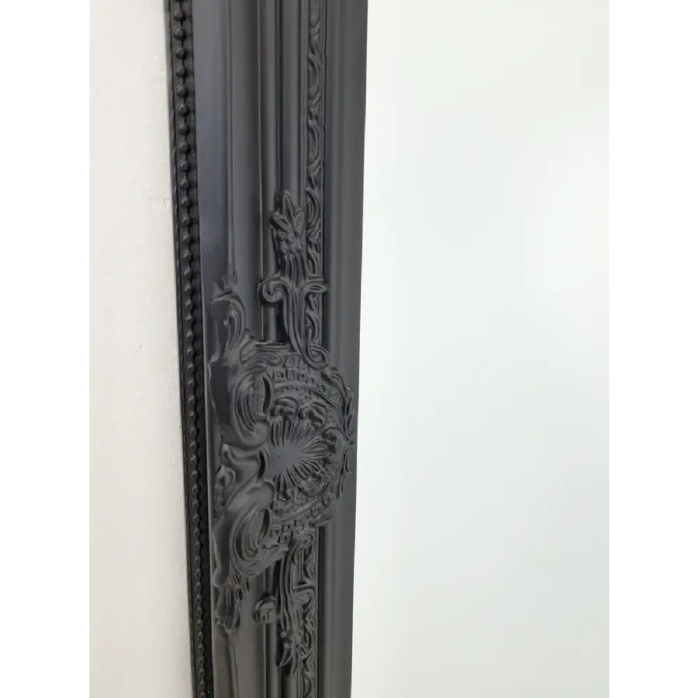 French Provincial Ornate Mirror - Black - Medium 70cm x 170cm - Home & Garden > Decor