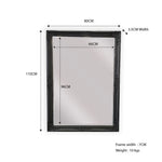 French Provincial Ornate Mirror - Black - Small 80cm x 110cm - Home & Garden > Decor