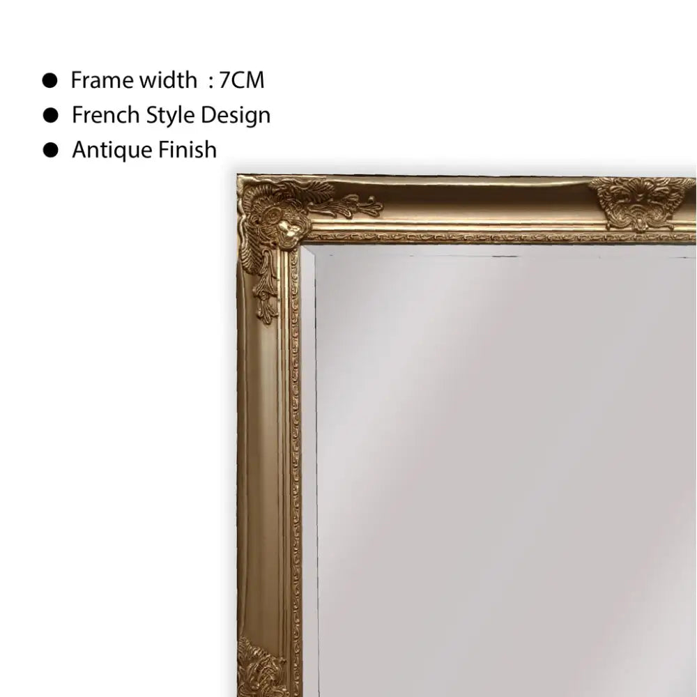 French Provincial Ornate Mirror - Champagne - Small 80cm x 110cm - Home & Garden > Decor > Mirrors