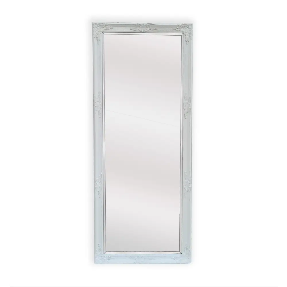 French Provincial Ornate Mirror - White - Medium 70cm x 170cm - Home & Garden > Decor