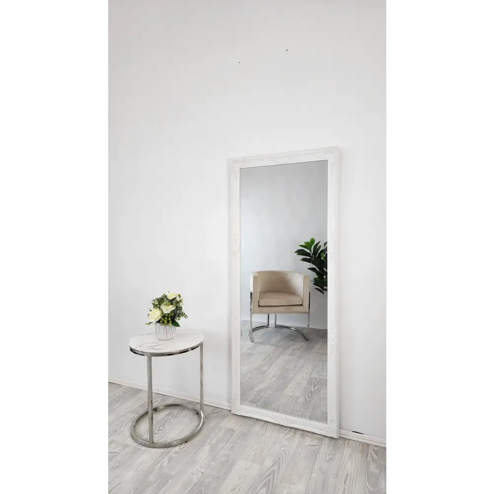 French Provincial Ornate Mirror - White - Medium 70cm x 170cm - Home & Garden > Decor