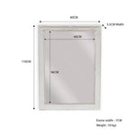 French Provincial Ornate Mirror - White - Small 80cm x 110cm - Home & Garden > Decor > Mirrors