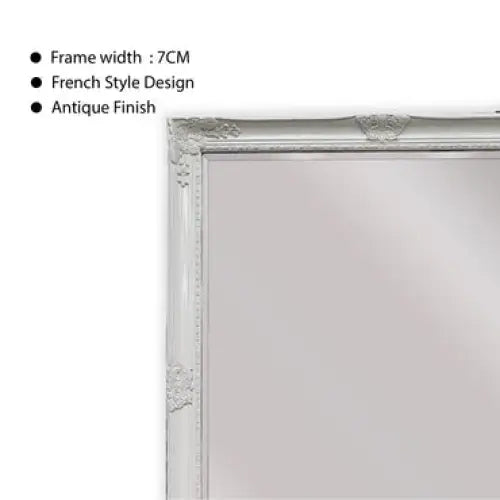 French Provincial Ornate Mirror - White - Small 80cm x 110cm - Home & Garden > Decor > Mirrors
