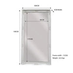 French Provincial Ornate Mirror - WHITE - X Large 100cm x 190cm - Home & Garden > Decor