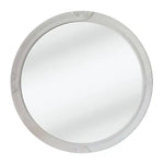 French Provincial Ornate Round Mirror - White - Home & Garden > Decor