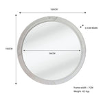 French Provincial Ornate Round Mirror - White - Home & Garden > Decor