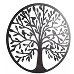 French Rustic 60cm Tree of Life & Birds Round Metal Wall Garden Art Sculpture - Home & Garden > Decor > Garden Ornaments