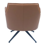 Freya Leather Swivel Occasional Chair Lounge Seat - Beige - Furniture > Sofas