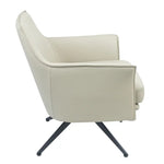 Freya Leather Swivel Occasional Chair Lounge Seat - Brown - Furniture > Sofas