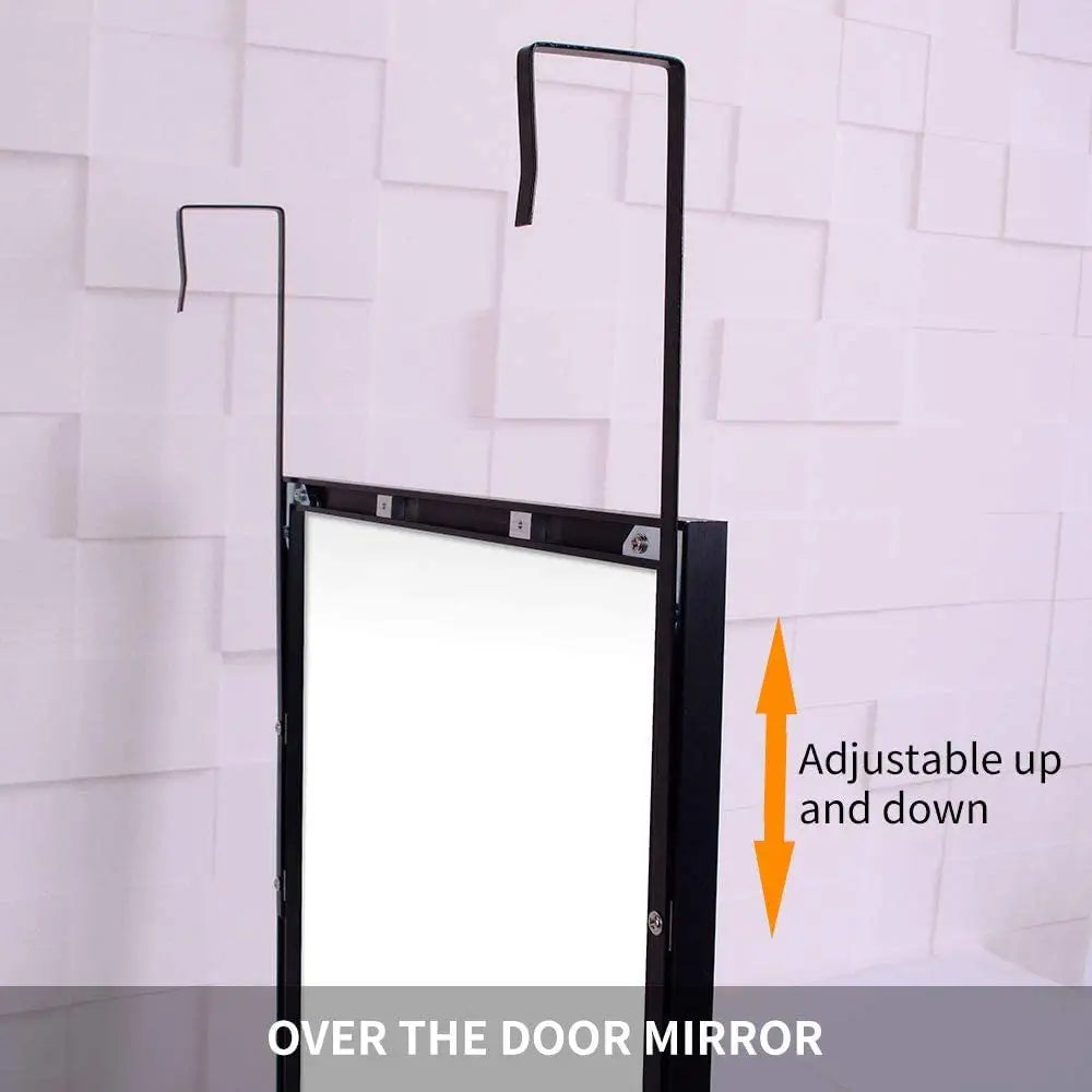 Full-Length Mirror Long Standing for Bedroom and Bathroom (106 x 35 cm Black) - Home & Garden > Decor > Mirrors