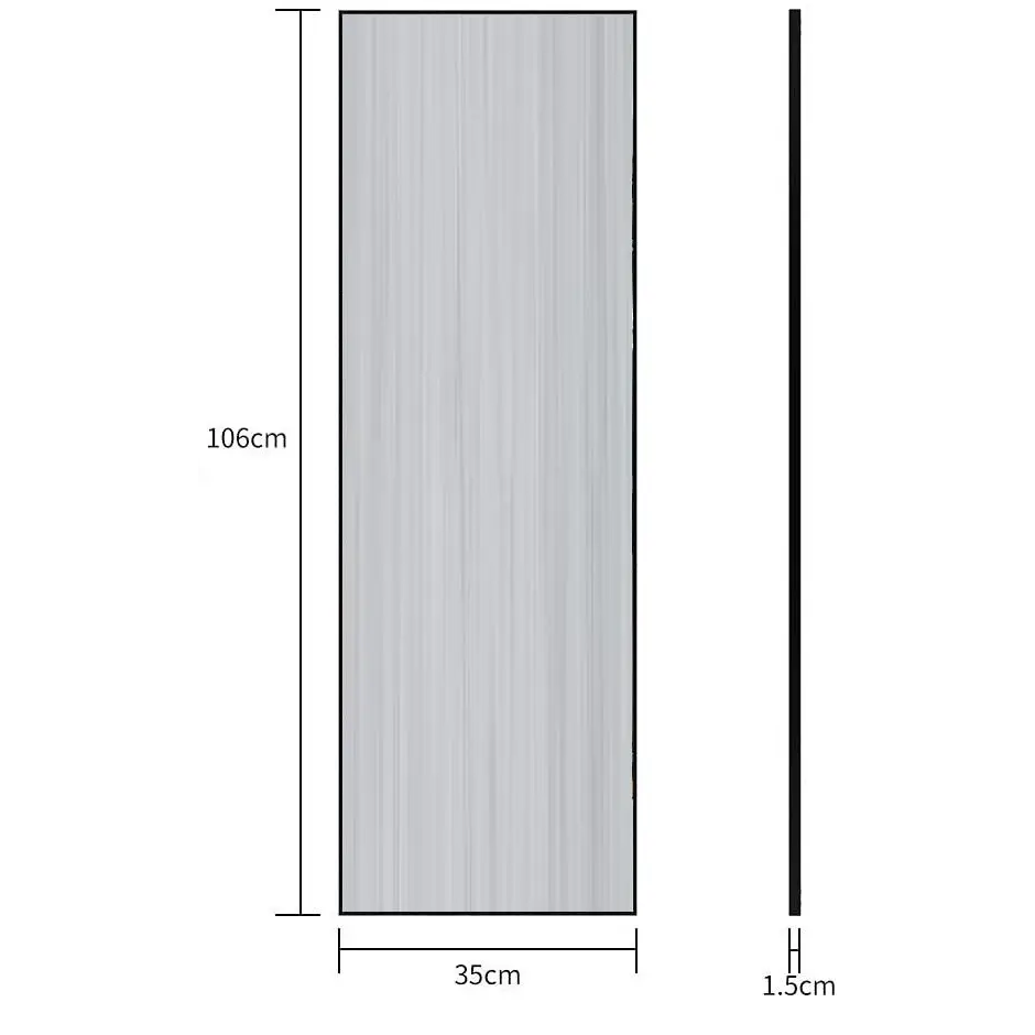 Full-Length Mirror Long Standing for Bedroom and Bathroom (106 x 35 cm Black) - Home & Garden > Decor > Mirrors
