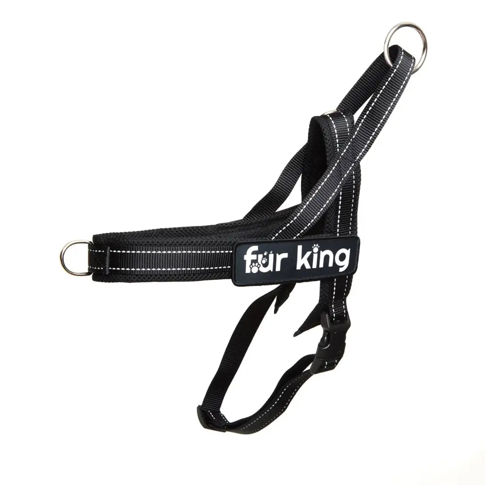 Fur King Signature Quick Fit Harness Large Black - Pet Care > Dog Supplies > Dog Collars Leads & Harnesses