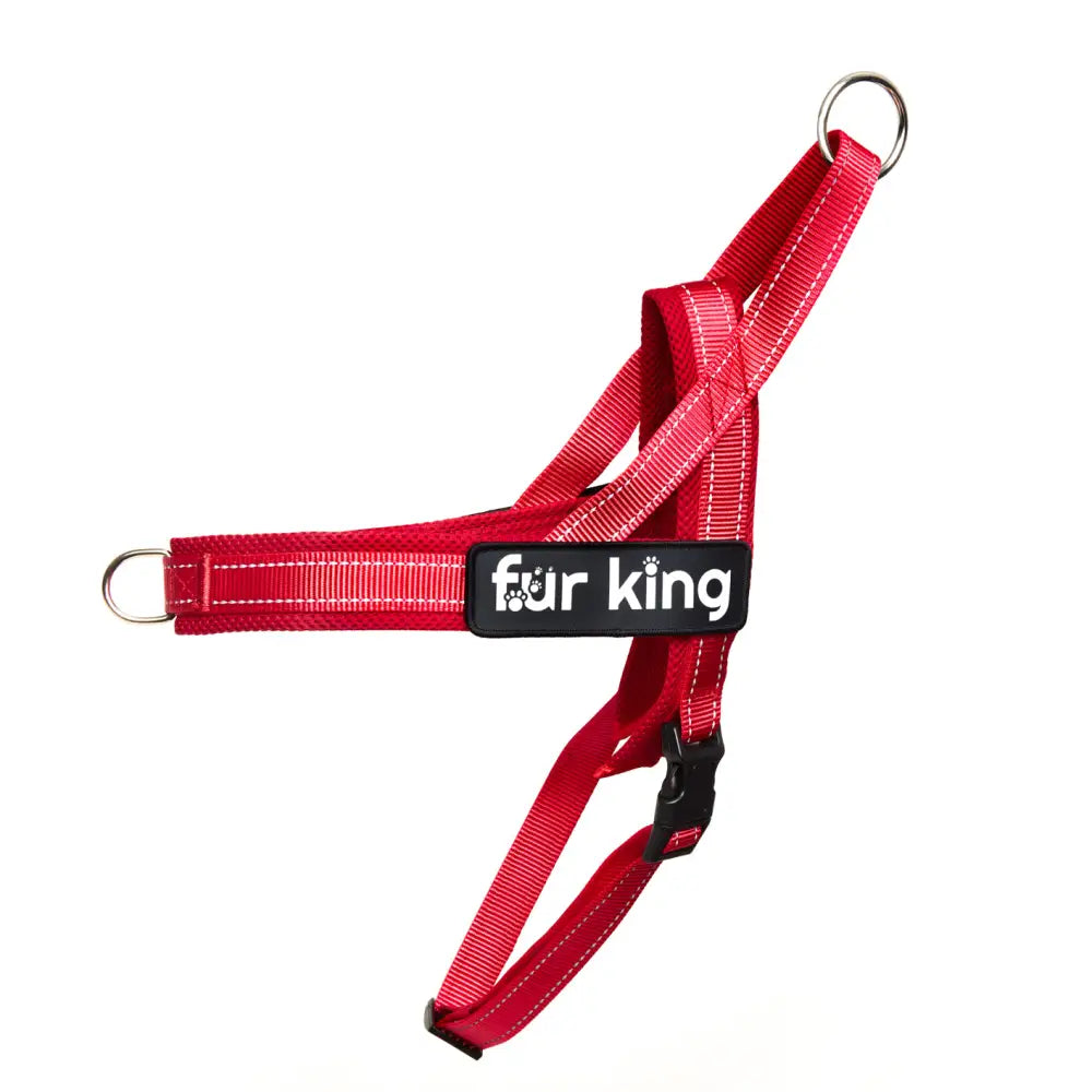 Fur King Signature Quick Fit Harness Large Red - Pet Care > Dog Supplies > Dog Collars Leads & Harnesses