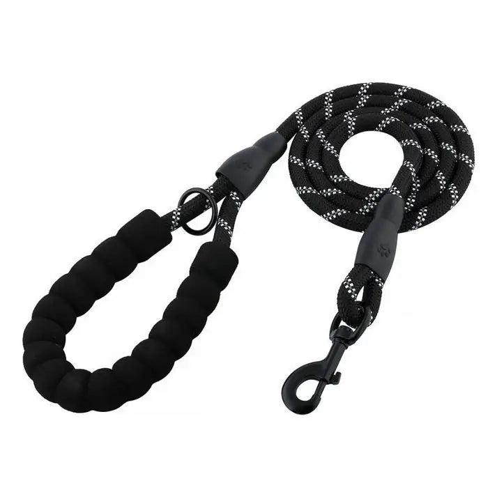 Fur King Ultimate 1.5 Metre Dog Lead - Black - Pet Care > Dog Supplies > Dog Collars Leads & Harnesses