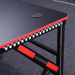 Gaming Desk Desktop PC Computer Desks Desktop Racing Table Office Laptop Home K-Shaped Legs Black 120cm - Furniture >