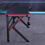 Gaming Desk Desktop PC Computer Desks Desktop Racing Table Office Laptop Home K-Shaped Legs Black 140cm - Furniture >