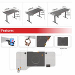Gaming Standing Desk Home Office Lift Electric Height Adjustable Sit To Stand Motorized Standing Desk 1460 - Furniture