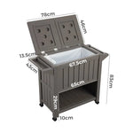 Garden Bar Serving Cart with Cooler (Taupe) - Furniture > Outdoor
