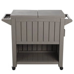Garden Bar Serving Cart with Cooler (Taupe) - Furniture > Outdoor