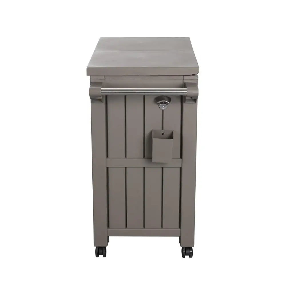 Garden Bar Serving Cart with Cooler (Taupe) - Furniture > Outdoor