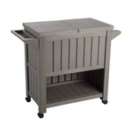 Garden Bar Serving Cart with Cooler (Taupe) - Furniture > Outdoor