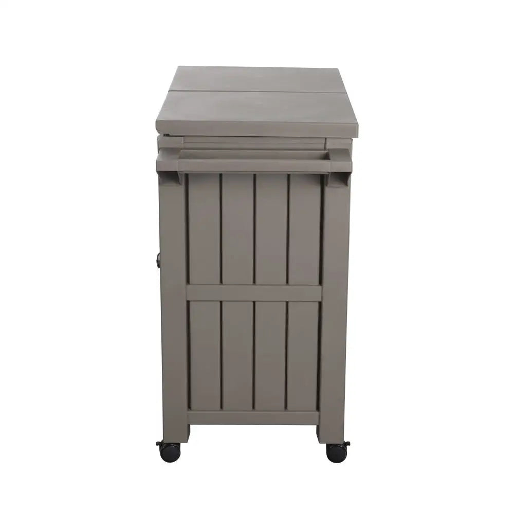 Garden Bar Serving Cart with Cooler (Taupe) - Furniture > Outdoor