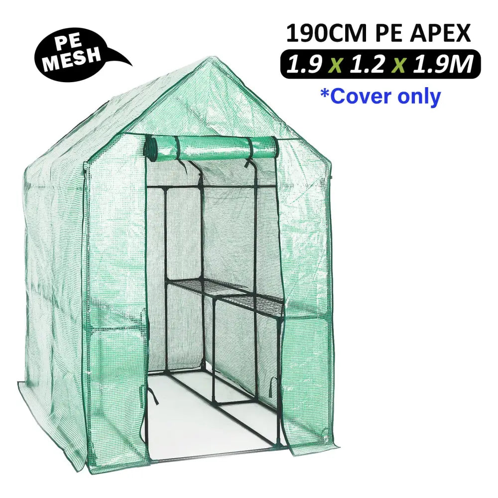 Garden Greenhouse Shed PE Cover Only 190cm Apex - Home & Garden > Green Houses