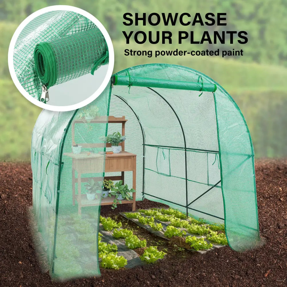 Garden Greenhouse Shed PE Cover Only 300cm Dome Tunnel - Home & Garden > Green Houses