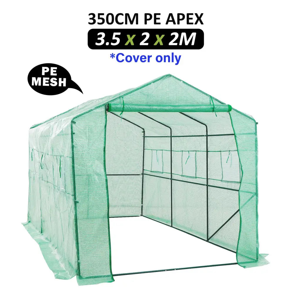 Garden Greenhouse Shed PE Cover Only 350m Apex - Home & Garden > Green Houses