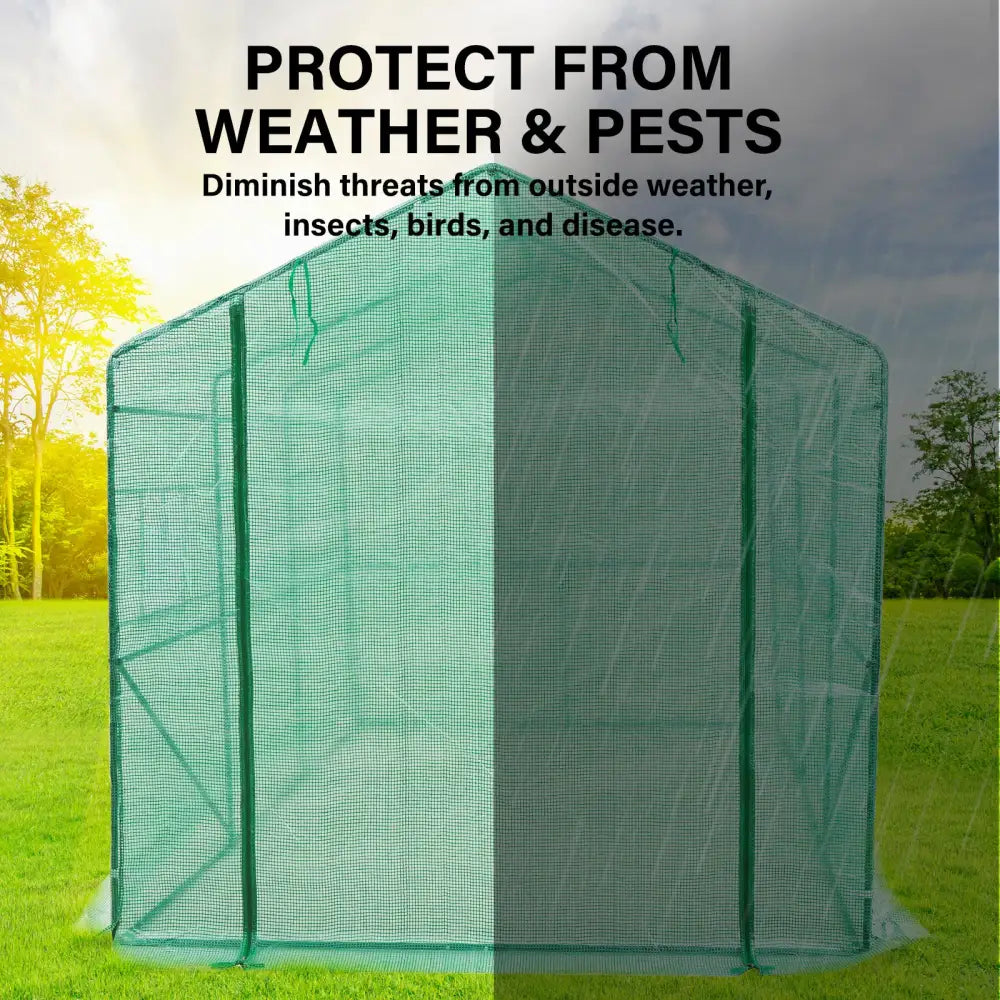 Garden Greenhouse Shed PE Cover Only 350m Apex - Home & Garden > Green Houses