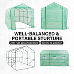 Garden Greenhouse Walk-In Shed 3.5x2x2M PE Apex - Home & Garden > Green Houses