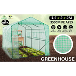 Garden Greenhouse Walk-In Shed 3.5x2x2M PE Apex - Home & Garden > Green Houses