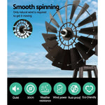 Garden Windmill 120cm Metal Ornaments Outdoor Decor Ornamental Wind Mill - Home & Garden > Decor