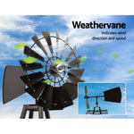 Garden Windmill 160cm Metal Ornaments Outdoor Decor Ornamental Wind Mill - Home & Garden > Decor