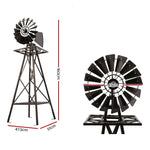 Garden Windmill 160cm Metal Ornaments Outdoor Decor Ornamental Wind Mill - Home & Garden > Decor